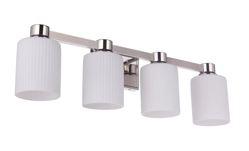 Bretton 4 Light 28.13" Vanity in Polished Nickel