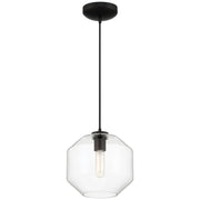 Clarity 9.5" LED Mini Pendant in Black