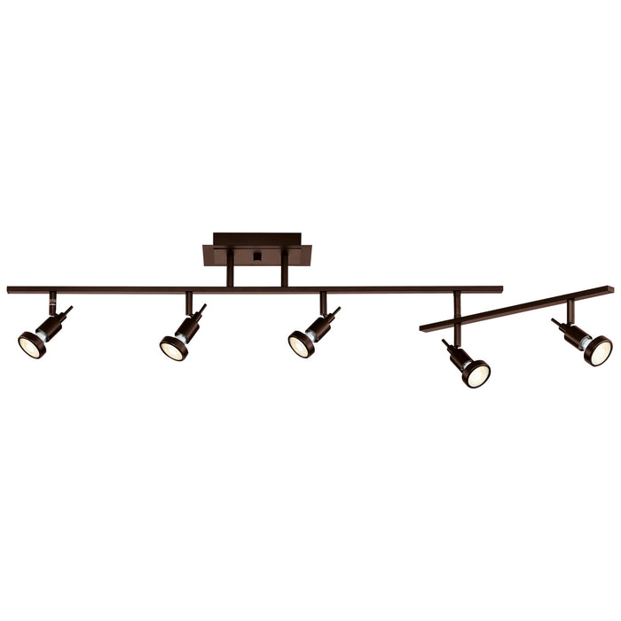 Viper 5-Light Dimmable LED Semi-Flush with Articulating Arm in Bronze Finish