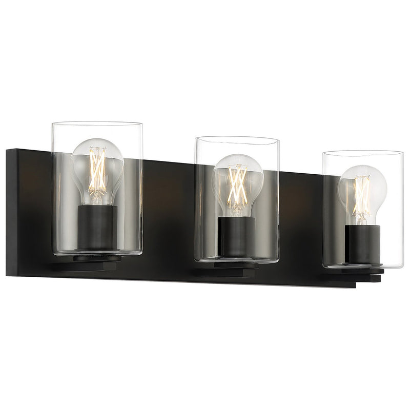 Oslo 3-Light LED Bath Vanity Light in Matte Black