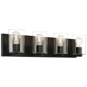 Oslo 4-Light LED Bath Vanity Light in Matte Black