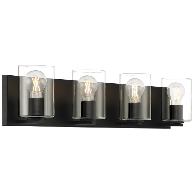 Oslo 4-Light LED Bath Vanity Light in Matte Black