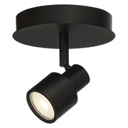Lincoln Adjustable LED Semi-Flush Mount in Matte Black