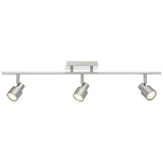 Lincoln 3-Light LED Track Light in Brushed Steel