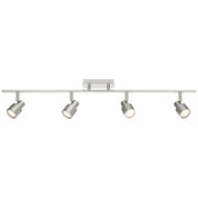 Lincoln 4-Light LED Track Light in Brushed Steel