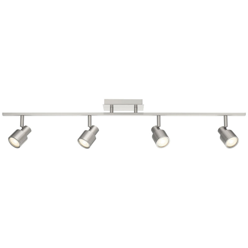 Lincoln 4-Light LED Track Light in Brushed Steel