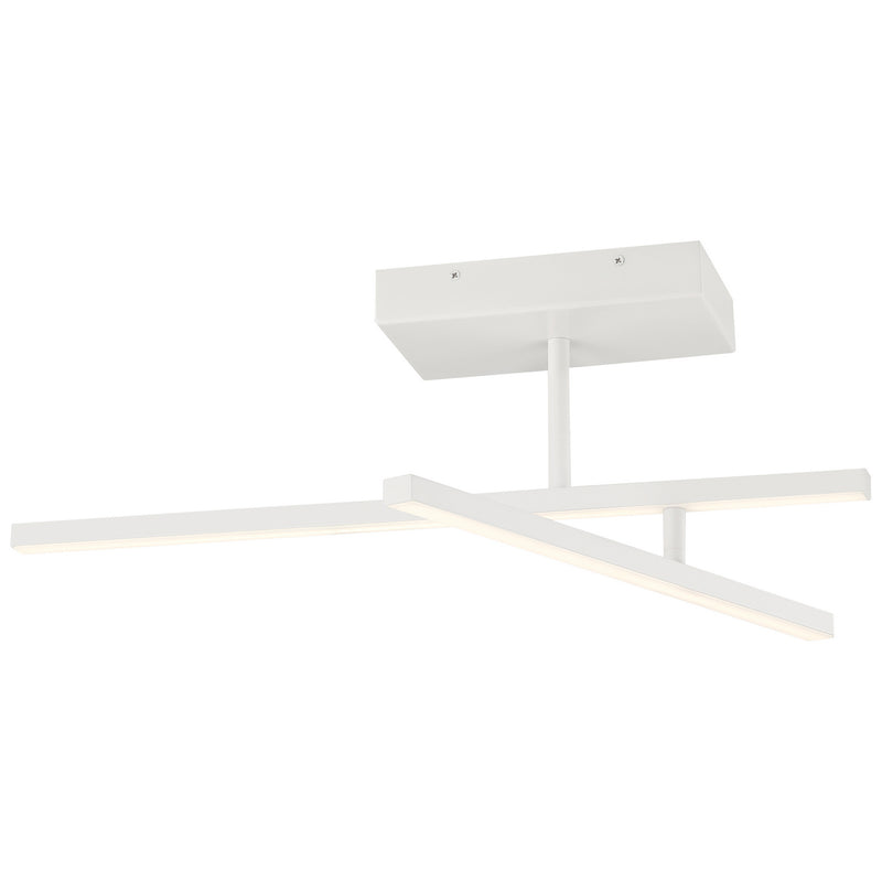 Duo LED Semi-Flush Mount in Matte White
