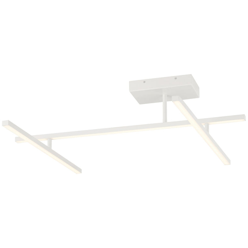 Duo 45" LED Semi-Flush Mount in Matte White