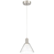 Port Nine Martini Pendant in Brushed Steel