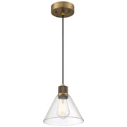 Port Nine Martini Pendant in Antique Brushed Brass