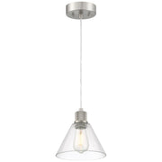 Port Nine Martini Pendant in Brushed Steel