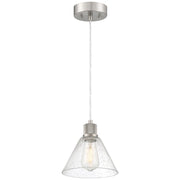 Port Nine Martini Pendant in Brushed Steel