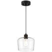 63141LEDDLP-MBL/CLR- Port Nine Chardonnay LED Pendant in Matte Black by Access Lighting