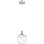 Port Nine Burgundy Pendant in Brushed Steel
