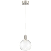 Port Nine Burgundy Pendant in Brushed Steel