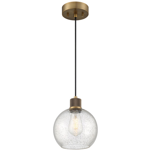 63142LEDDLP-ABB/SDG- Port Nine Burgundy LED Pendant in Antique Brushed Brass by Access Lighting