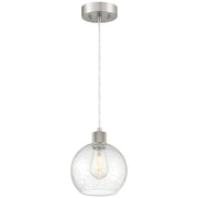 Port Nine Burgundy Pendant in Brushed Steel