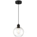 63142LEDDLP-MBL/CLR- Port Nine Burgundy LED Pendant in Matte Black by Access Lighting