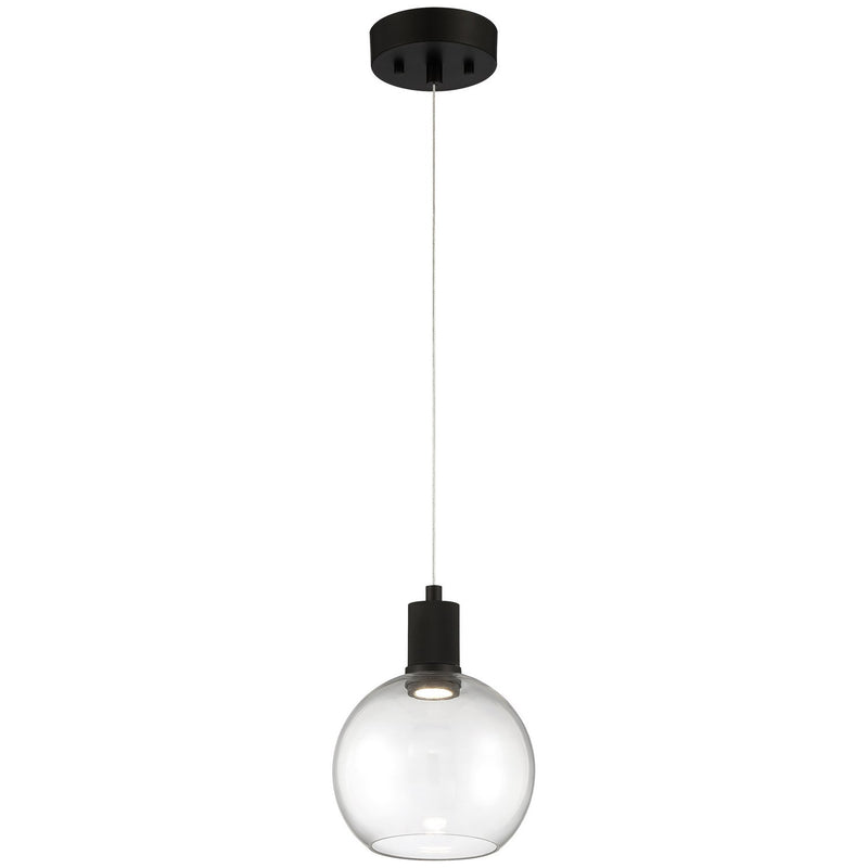 Port Nine Burgundy Pendant in Matte Black