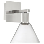 Port Nine Martini Wall Sconce in Brushed Steel
