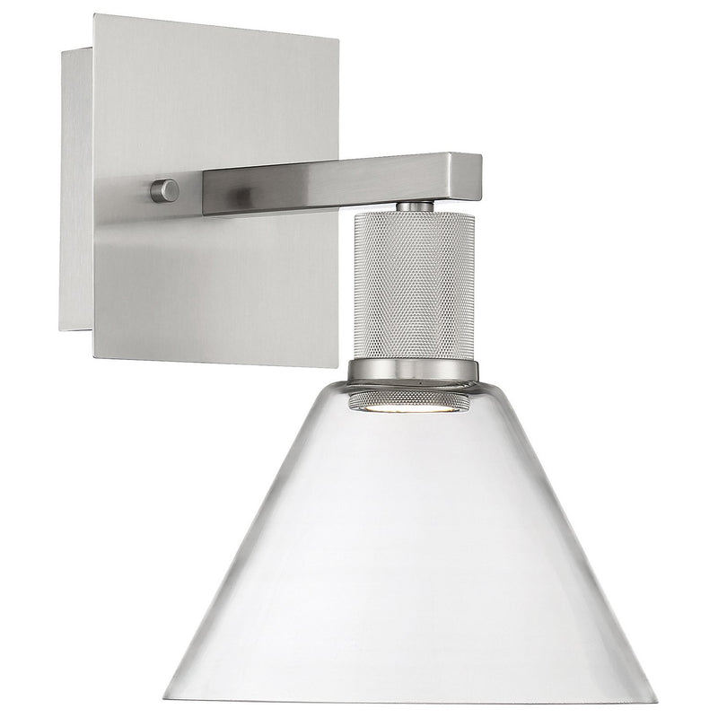Port Nine Martini Wall Sconce in Brushed Steel