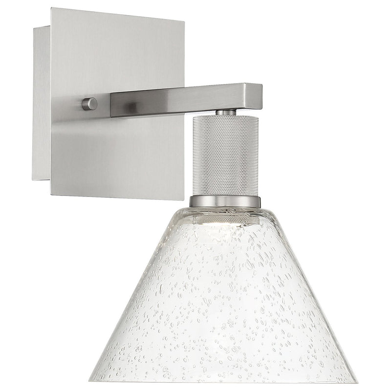 Port Nine Martini Wall Sconce in Brushed Steel