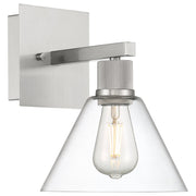 Port Nine Martini Wall Sconce in Brushed Steel