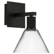 Port Nine Martini Wall Sconce in Matte Black