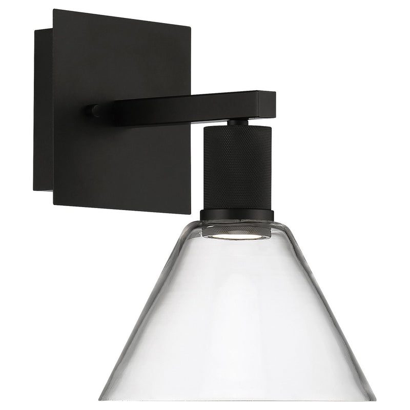 Port Nine Martini Wall Sconce in Matte Black