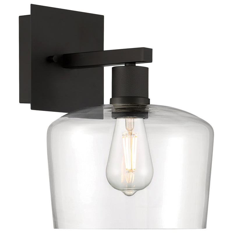 Port Nine Chardonnay LED Wall Sconce in Matte Black - Lamps Expo