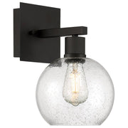 Port Nine Burgundy Wall Sconce in Matte Black