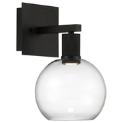 Port Nine Burgundy Wall Sconce in Matte Black