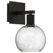 Port Nine Burgundy Wall Sconce in Matte Black