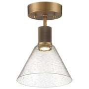 Port Nine Martini Semi-Flush Mount in Antique Brushed Brass