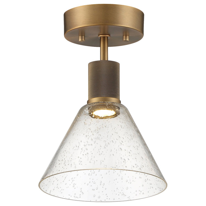 Port Nine Martini Semi-Flush Mount in Antique Brushed Brass
