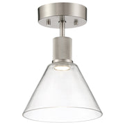 Port Nine Martini Semi-Flush Mount in Brushed Steel
