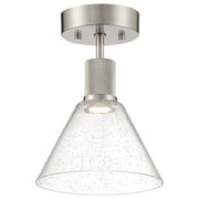 Port Nine Martini Semi-Flush Mount in Brushed Steel