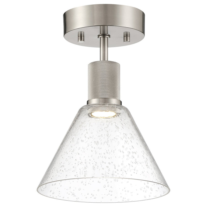 Port Nine Martini Semi-Flush Mount in Brushed Steel