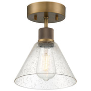Port Nine Martini Semi-Flush Mount in Antique Brushed Brass