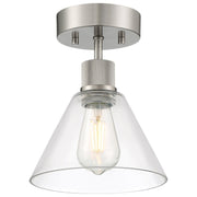 Port Nine Martini Semi-Flush Mount in Brushed Steel