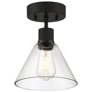 Port Nine Martini Semi-Flush Mount in Matte Black