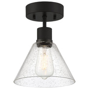 Port Nine Martini Semi-Flush Mount in Matte Black