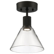 Port Nine Martini Semi-Flush Mount in Matte Black