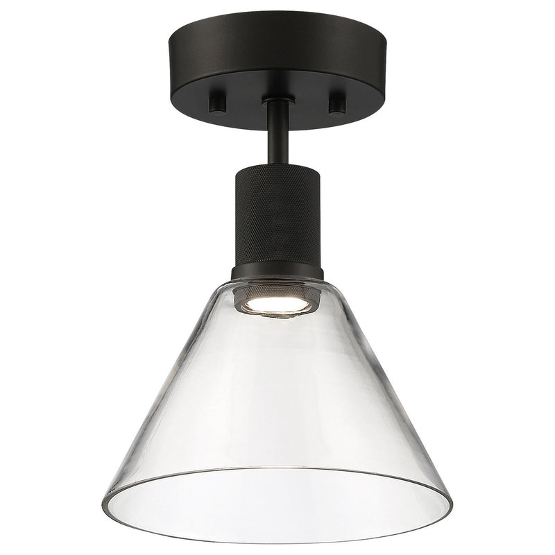 Port Nine Martini Semi-Flush Mount in Matte Black