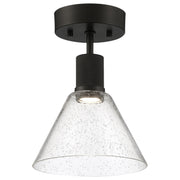 Port Nine Martini Semi-Flush Mount in Matte Black