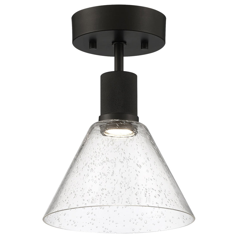 Port Nine Martini Semi-Flush Mount in Matte Black