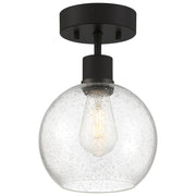 Port Nine Burgundy Semi-Flush Mount in Matte Black