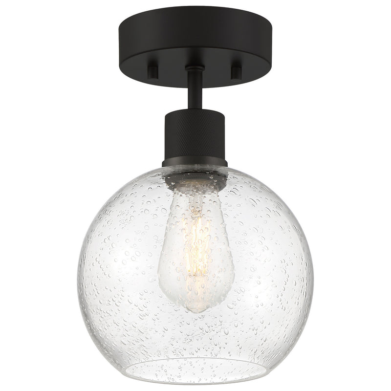 63148LEDDLP-MBL/SDG- Port Nine Burgundy LED Semi-Flush Mount in Matte Black by Access Lighting