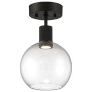 Port Nine Burgundy Semi-Flush Mount in Matte Black
