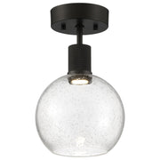 Port Nine Burgundy Semi-Flush Mount in Matte Black